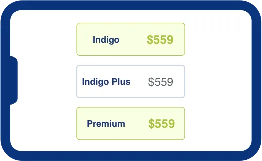 Comparación de planes con distintas coberturas de seguro médico